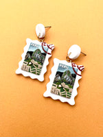 Load image into Gallery viewer, Peru Postage Stamp Earrings
