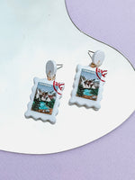 Load image into Gallery viewer, Canada Postage Stamp Earrings
