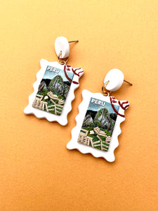 Peru Postage Stamp Earrings