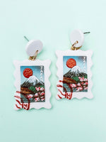 Load image into Gallery viewer, Japan Postage Stamp Earrings
