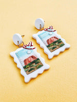 Load image into Gallery viewer, Australia Postage Stamp Earrings
