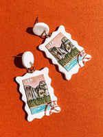 Load image into Gallery viewer, USA Postage Stamp Earrings
